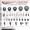 Service Caster 3.5'' Thermoplastic Rubber Swivel 7/8'' Expanding Stem Caster Set 2 Total Lock Brakes, 4PK SCC-EXTTL20S3514-TPRB-2-S-2-78 - alternate 2